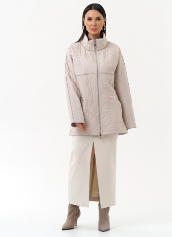 Женская двухсторонняя куртка с воротником стойкой