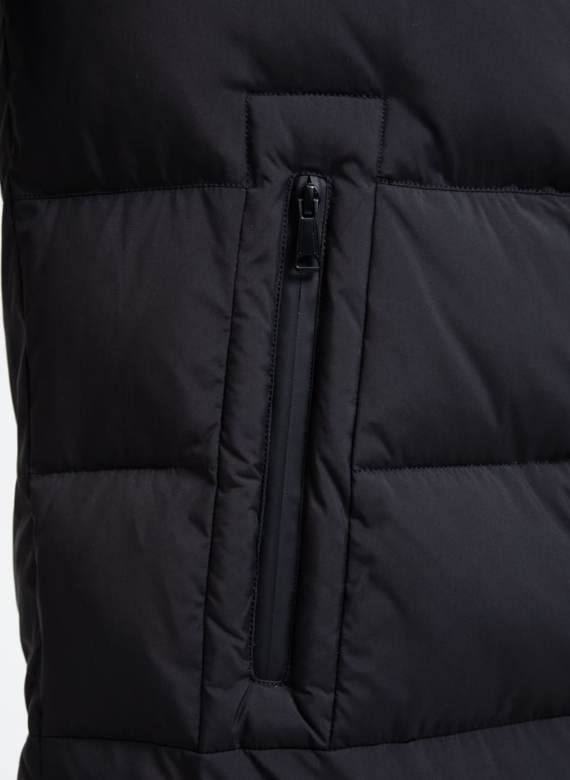 Мужской удлиненный пуховик с капюшоном