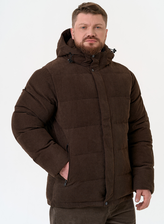 Мужской вельветовый пуховик