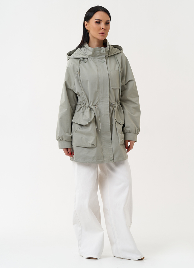 Ветровка женская с капюшоном модель № 30456 в кредит