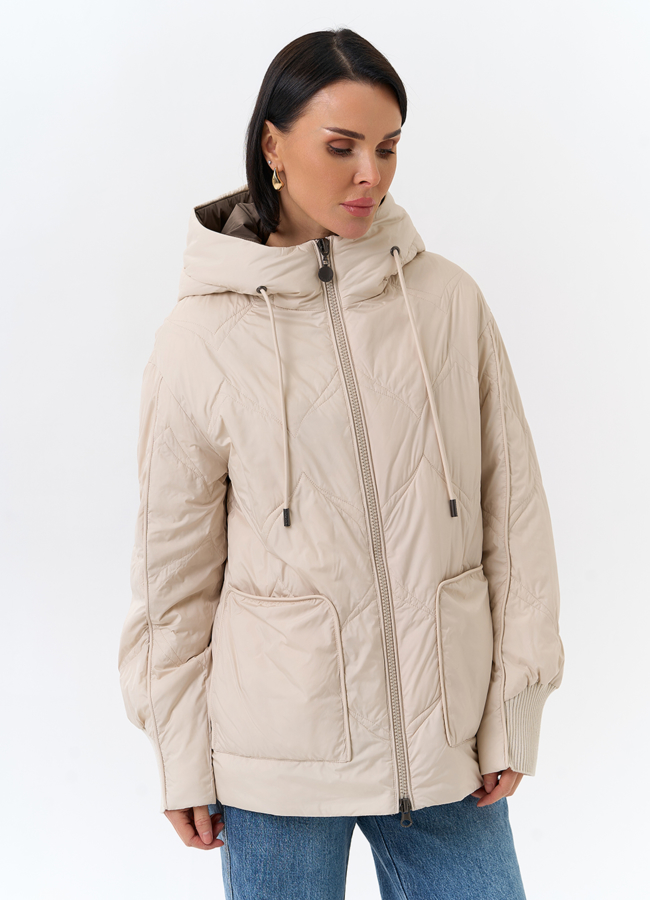 Женская куртка с капюшоном  модель № 32508 универмаг малина