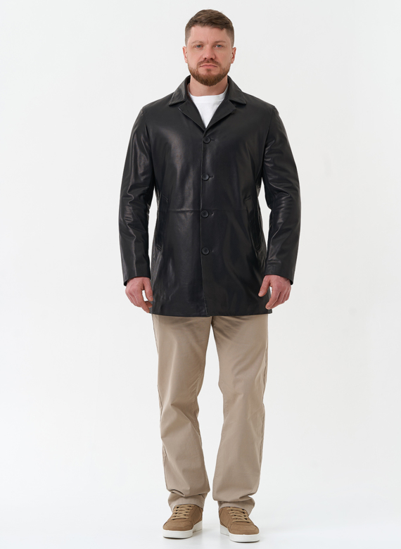 Мужской пиджак из натуральной кожи