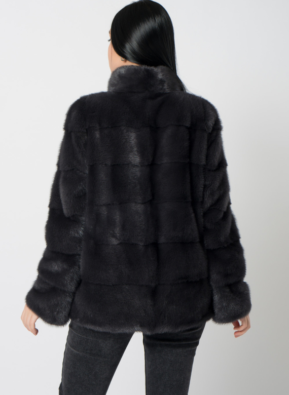 Куртка из норки в сером цвете