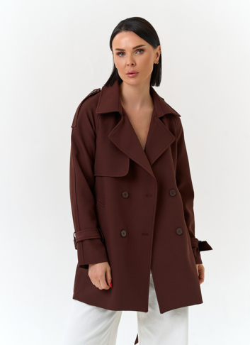 Женский укороченный плащ