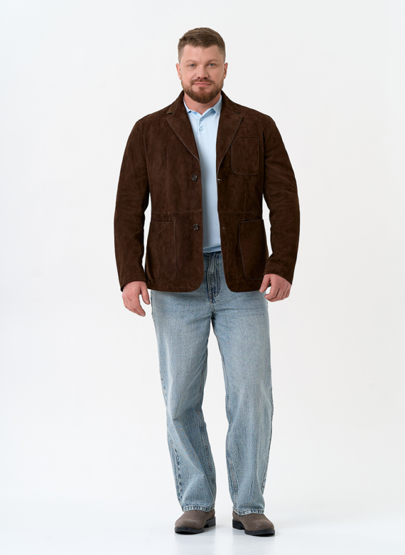 Мужской пиджак из натуральной замши