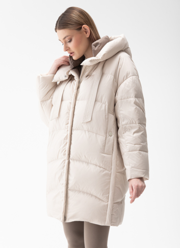 Женский пуховик с капюшоном 