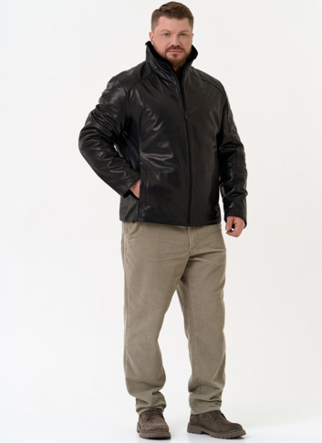 Мужская дубленка черного цвета